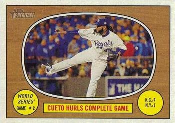 2016 Topps Heritage #152 Cueto Hurls Complete Game Front