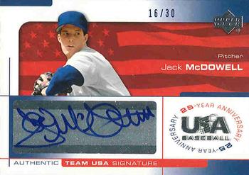2004 Upper Deck USA 25th Anniversary - Signatures Blue Ink #MCDO Jack McDowell Front