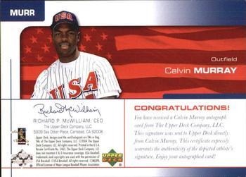 2004 Upper Deck USA 25th Anniversary - Signatures Blue Ink #MURR Calvin Murray Back