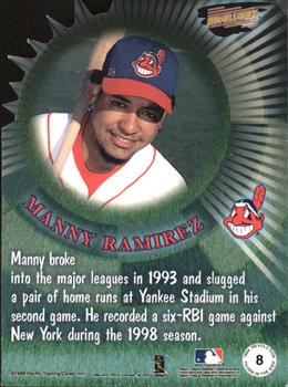 1999 Pacific Revolution - Thorn in the Side #8 Manny Ramirez  Back