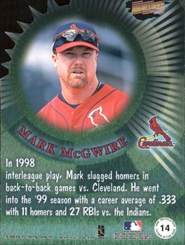 1999 Pacific Revolution - Thorn in the Side #14 Mark McGwire  Back