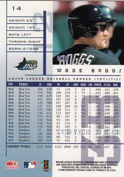 1998 Leaf Rookies & Stars #14 Wade Boggs Back