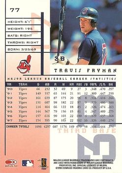 1998 Leaf Rookies & Stars #77 Travis Fryman Back