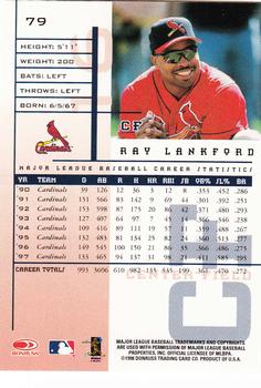 1998 Leaf Rookies & Stars #79 Ray Lankford Back