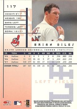 1998 Leaf Rookies & Stars #117 Brian Giles Back