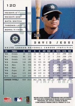 1998 Leaf Rookies & Stars #120 David Segui Back
