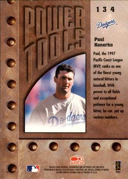 1998 Leaf Rookies & Stars #134 Paul Konerko Back