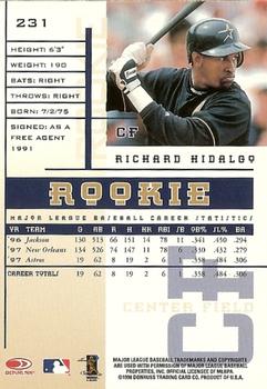 1998 Leaf Rookies & Stars #231 Richard Hidalgo Back