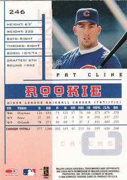 1998 Leaf Rookies & Stars #246 Pat Cline Back