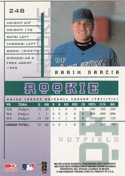 1998 Leaf Rookies & Stars #248 Karim Garcia Back