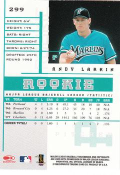1998 Leaf Rookies & Stars #299 Andy Larkin Back