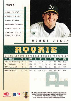 1998 Leaf Rookies & Stars #301 Blake Stein Back