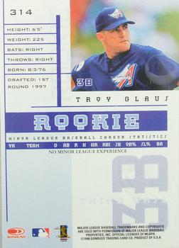 1998 Leaf Rookies & Stars #314 Troy Glaus Back