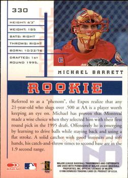 1998 Leaf Rookies & Stars #330 Michael Barrett Back