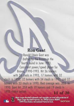 1999 SkyBox Molten Metal - Oh Atlanta #11 Ron Gant  Back