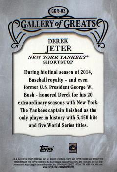 2015 Topps Chrome - Gallery of Greats #GGR-02 Derek Jeter Back
