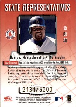 1998 Leaf - State Representatives #15 Mo Vaughn Back