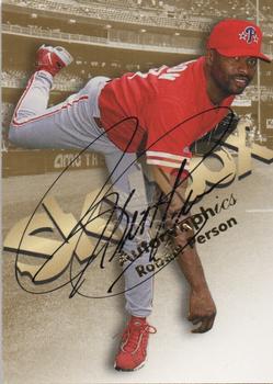 1999 SkyBox Premium - Autographics #NNO Robert Person  Front