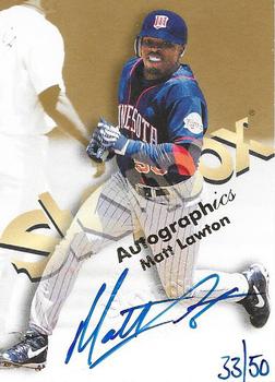 1999 SkyBox Premium - Autographics Blue Ink #NNO Matt Lawton  Front