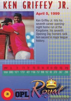 2000 Royal Rookies - Ken Griffey Jr. #3 Ken Griffey Jr. Back
