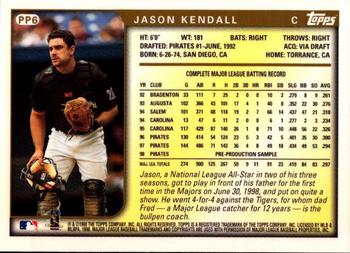 1999 Topps - Pre-Production Samples #PP6 Jason Kendall Back