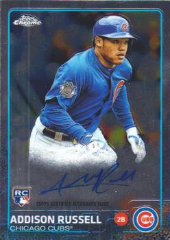 2015 Topps Chrome - Autographed Rookies #AR-ARU Addison Russell Front