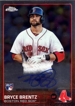 2015 Topps Chrome - Autographed Rookies #AR-BB Bryce Brentz Front