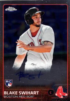 2015 Topps Chrome - Autographed Rookies #AR-BST Blake Swihart Front