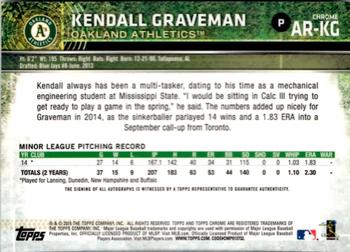 2015 Topps Chrome - Autographed Rookies #AR-KG Kendall Graveman Back