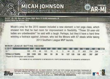 2015 Topps Chrome - Autographed Rookies #AR-MJ Micah Johnson Back