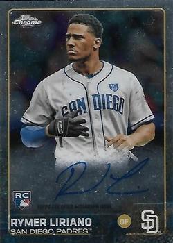 2015 Topps Chrome - Autographed Rookies #AR-RL Rymer Liriano Front
