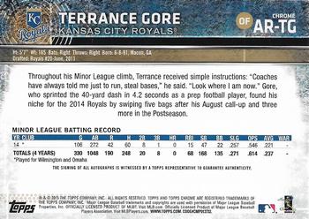 2015 Topps Chrome - Autographed Rookies #AR-TG Terrance Gore Back
