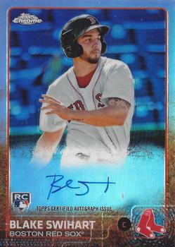 2015 Topps Chrome - Autographed Rookies Refractor #AR-BST Blake Swihart Front