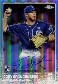 2015 Topps Chrome - Autographed Rookies Refractor #AR-CS Cory Spangenberg Front