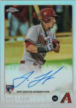 2015 Topps Chrome - Autographed Rookies Refractor #AR-JL Jake Lamb Front