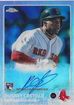 2015 Topps Chrome - Autographed Rookies Refractor #AR-RC Rusney Castillo Front