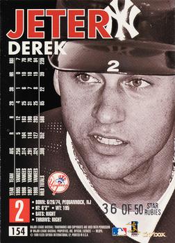 1999 SkyBox Premium - Star Rubies #154 Derek Jeter  Back