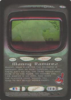 1999 SkyBox Thunder - Dial 1 #7 (D) Manny Ramirez  Back
