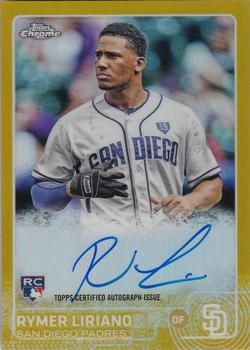 2015 Topps Chrome - Autographed Rookies Gold Refractors #AR-RL Rymer Liriano Front
