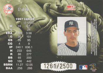 1998 Leaf - Statistical Standouts #17 Andy Pettitte Back
