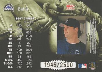 1998 Leaf - Statistical Standouts #19 Larry Walker Back