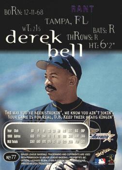 1999 SkyBox Thunder - Rant #77 Derek Bell Back
