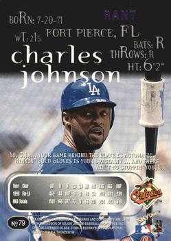 1999 SkyBox Thunder - Rant #79 Charles Johnson Back