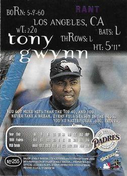 1999 SkyBox Thunder - Rant #255 Tony Gwynn Back