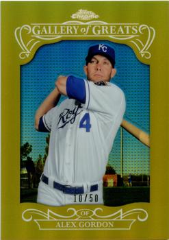 2015 Topps Chrome - Gallery of Greats Gold Refractors #GGR-15 Alex Gordon Front