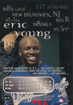1999 SkyBox Thunder - Rave #10 Eric Young  Back