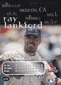 1999 SkyBox Thunder - Rave #89 Ray Lankford  Back