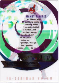 1999 SkyBox Thunder - Turbo Charged #7 (TC) Manny Ramirez  Back
