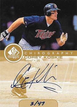 1999 SP Authentic - Chirography Gold #CK Corey Koskie Front