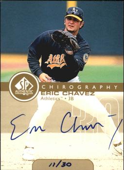 1999 SP Authentic - Chirography Gold #EC Eric Chavez Front